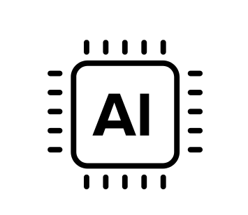 An icon representing AI